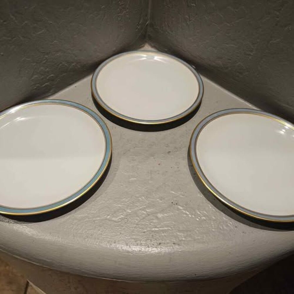 Rosenthal Continental Germany Gala Blue Set of 3 7.5" Plates